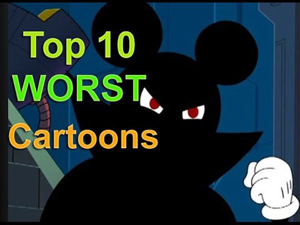 youtube thumbnail top 10 worst cartoons - Top 10 Worste Cartoons