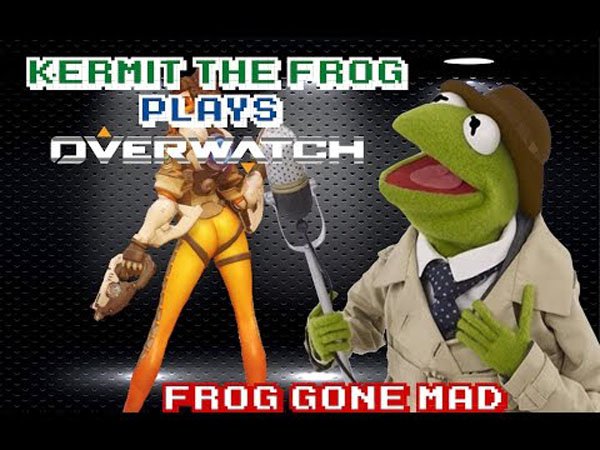 youtube thumbnail photo caption - Kermit The Frog Plays Overwatch Frog Gone Mad