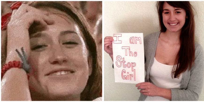 The "Stop Girl" meme all started at a college football game. During a 2010 game between the University of Arizona and Iowa, Sarah - the student who would soon become Stop Girl - had a camera trained on her as she watched the game in agony. Her request that the camera man stop filming her lead to a bunch of weirdos on Reddit falling in love with her. Sarah is understandably weirded out by the whole thing, and hopes that she can put the Internet's fascination with her in the rearview.