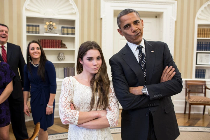 ...and even President Obama got in on the action. Now Maroney is a successful model and her pictures are definitely gold.