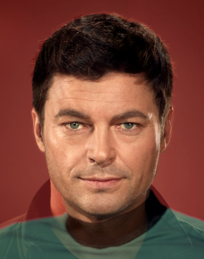 DeForest Kelly and Karl Urban are Leonard 'Bones' McCoy