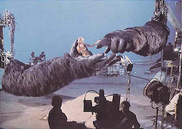 On the set of adult movie "Your mother's gorilla-arm dildos have arrived", 1976.