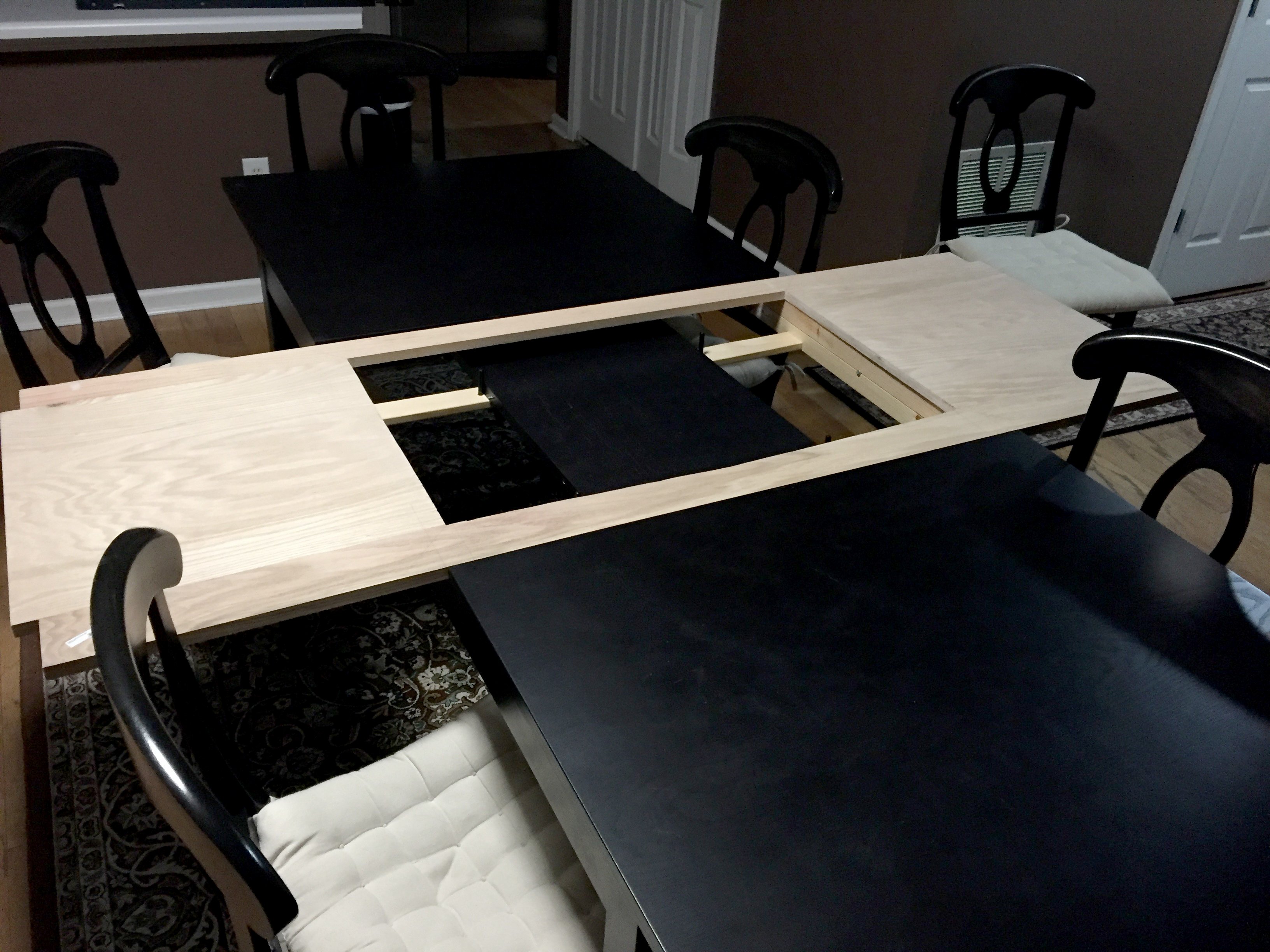 "The ends and the rails are now glued and screwed together. I wanted to check on where the screen would fall in the table, double check the heights and to determine where I was going the start the curves for the ends."