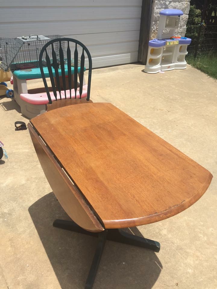 " I was stressing about my new place being really shitty. So, my brother decided to help by remodeling my old table for me."