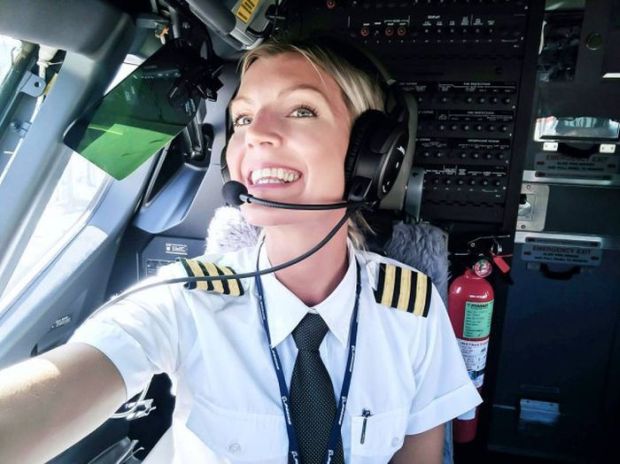 A Ryanair pilot from Sweden started taking photos and selfies at her work to share them with friends and family.