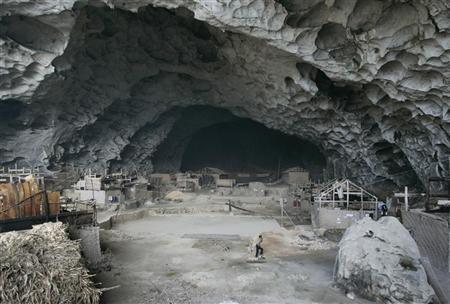 village in a cave