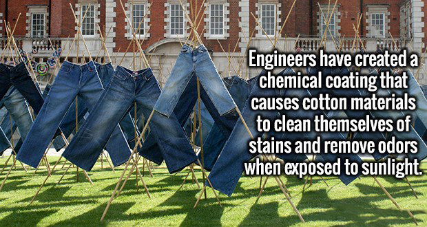 Ignorance - Ee Aliwa Engineers have created a chemical coating that causes cotton materials to clean themselves of stains and remove odors when exposed to sunlight