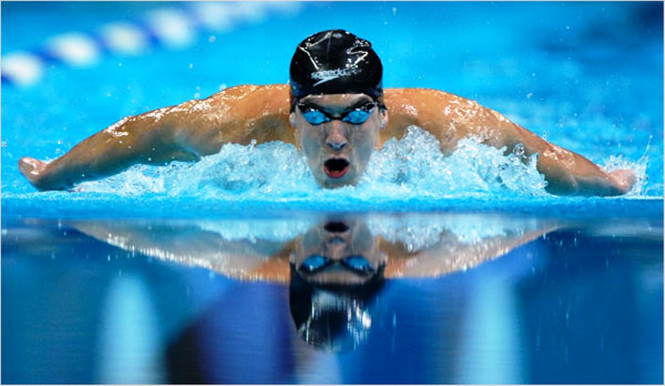 When Phelps was 14 he was faster than 15 and 16 year old swimmers, at the age of 15 he broke the world 

record.