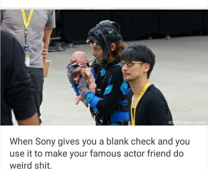 death stranding - Mons When Sony gives you a blank check and you use it to make your famous actor friend do weird shit.