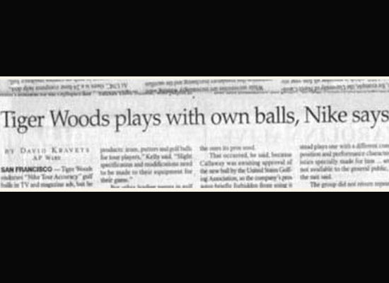 tiger woods plays with own balls - Tiger Woods plays with own balls, Nike says David Sancisco