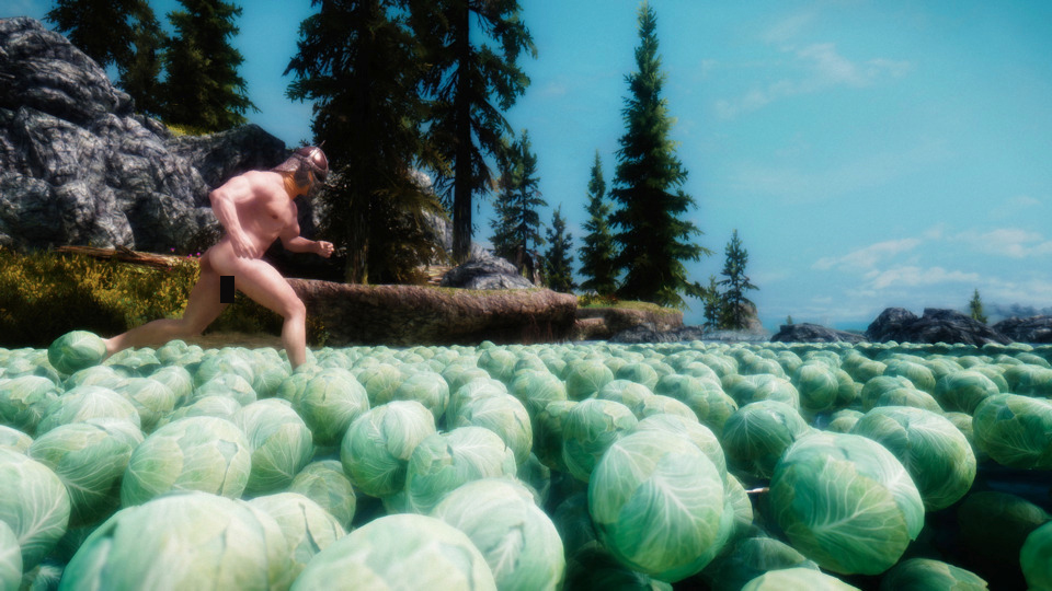 skyrim naked kill children