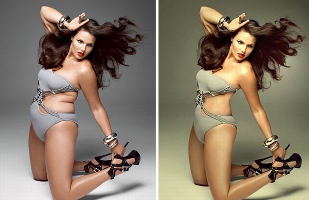before and after photoshop body