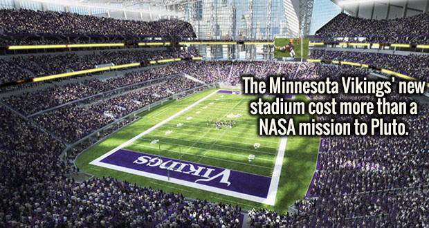 minnesota stadium vikings - The Minnesota Vikings' new stadium cost more than a Nasa mission to Pluto. est Go