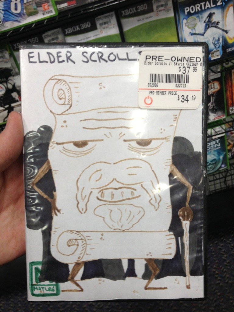 funny drawn video game covers - PORTAL2 Xbox 360 XBOX360 2025 Elder Scroll PreOwned $3799 PreOwned Elder Scrolls V Skyrin XB360 B 932309 022713 Pro Member Price "$34 19