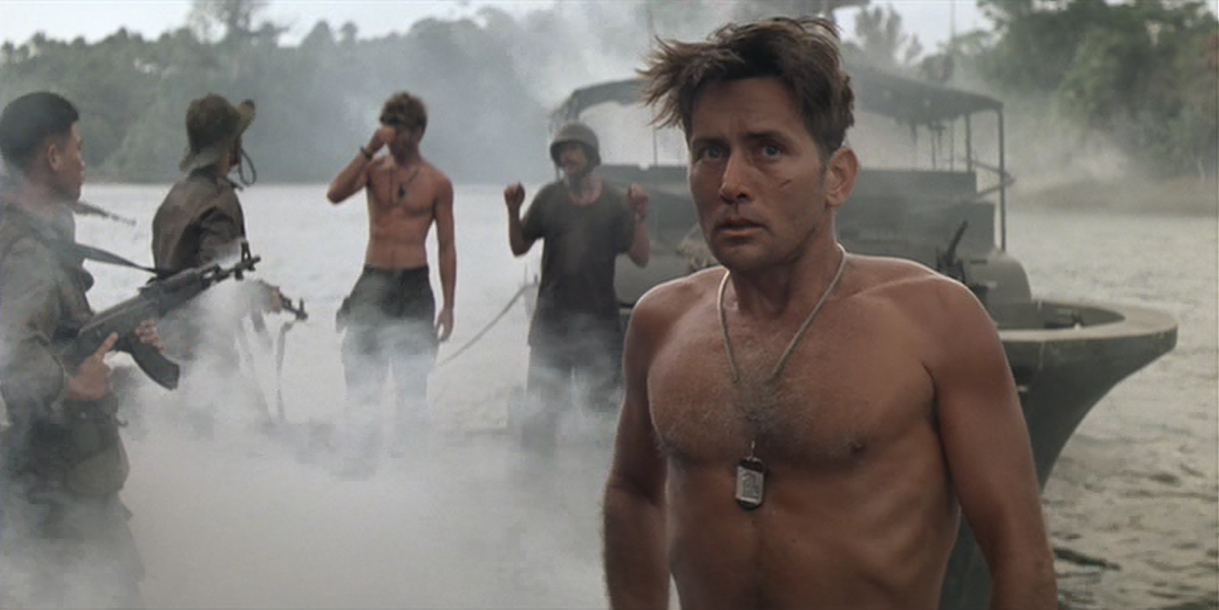 Benjamin Willard was a character from Apocalypse Now that had a bad time in Vietnam. Fourteen years later Martin Sheen reprises the role in Hot Shots 2; He also yells at his son's character "I loved you in Wall Street", talking about complicated jokes.