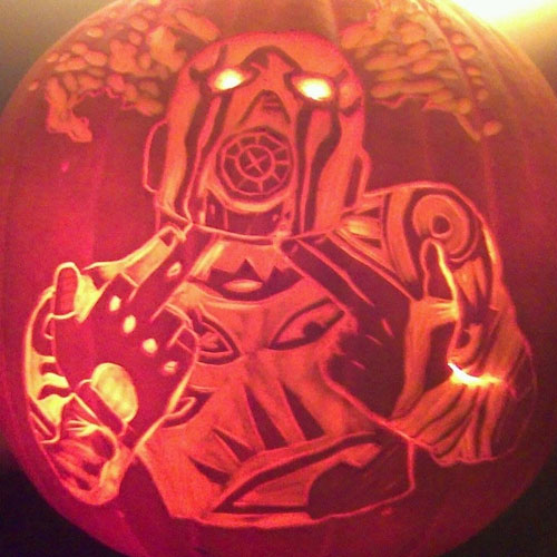 video game pumpkin carving