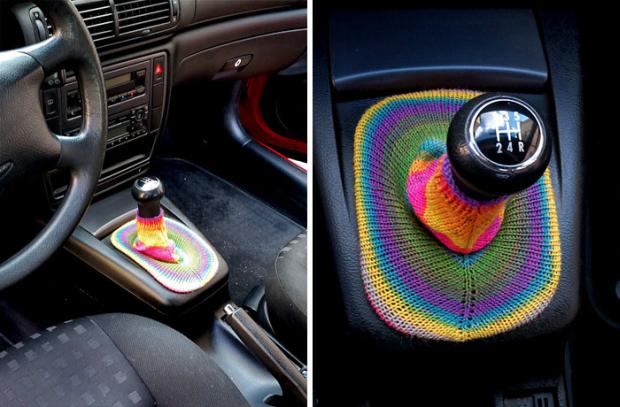 crochet car interior