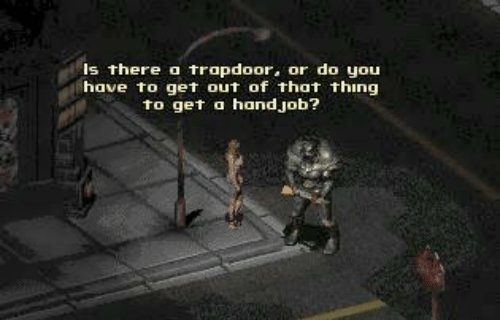 funny gaming memes - Is there a trapdoor, or do you have to get out of that thing to get a hand job?