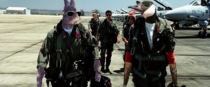 bunny photoshop maverick and goose top gun