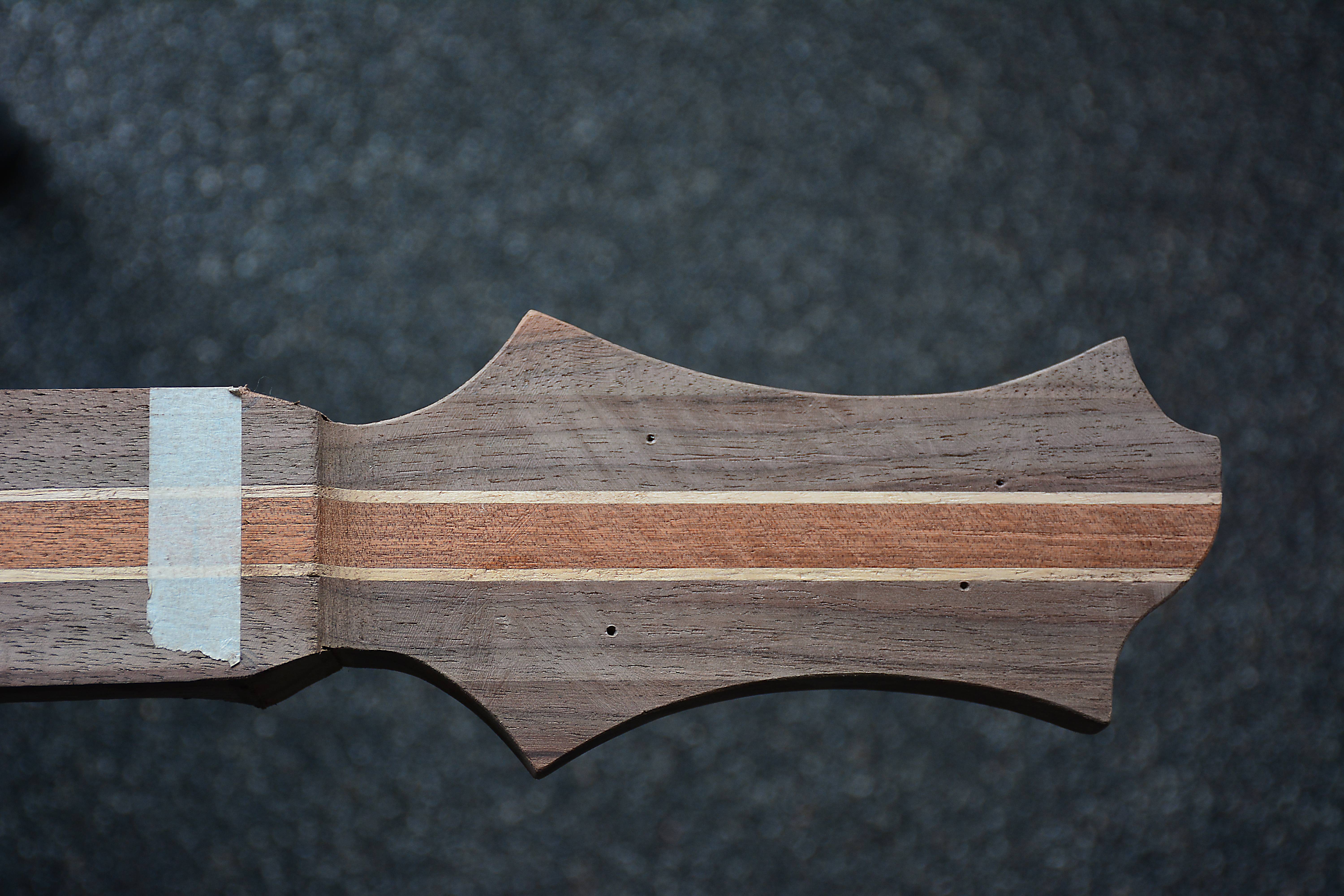Headstock almost finished.