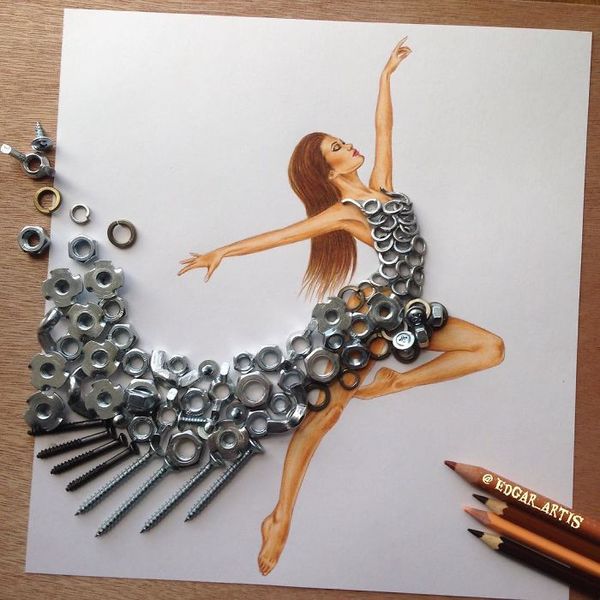 Artist Makes 3D Pictures Using Everyday Items