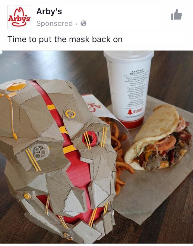 arby's gaming - A. Arby's Arby's Sponsored Time to put the mask back on A