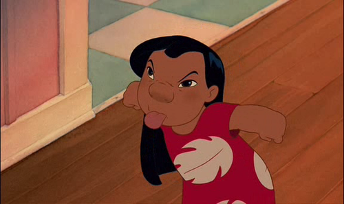 Lilo is not happy.