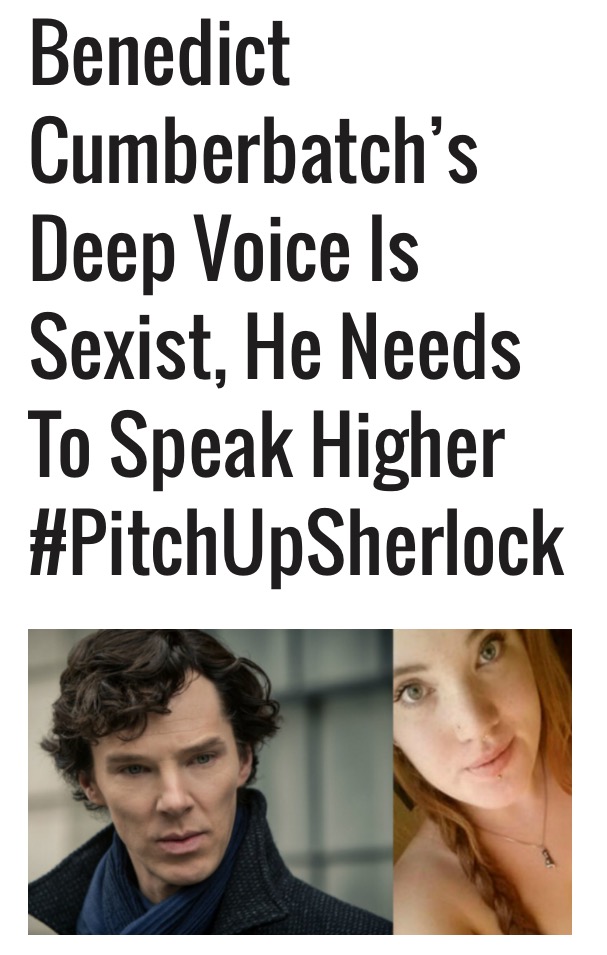 every child matters - Benedict Cumberbatch's Deep Voice Is Sexist, He Needs To Speak Higher