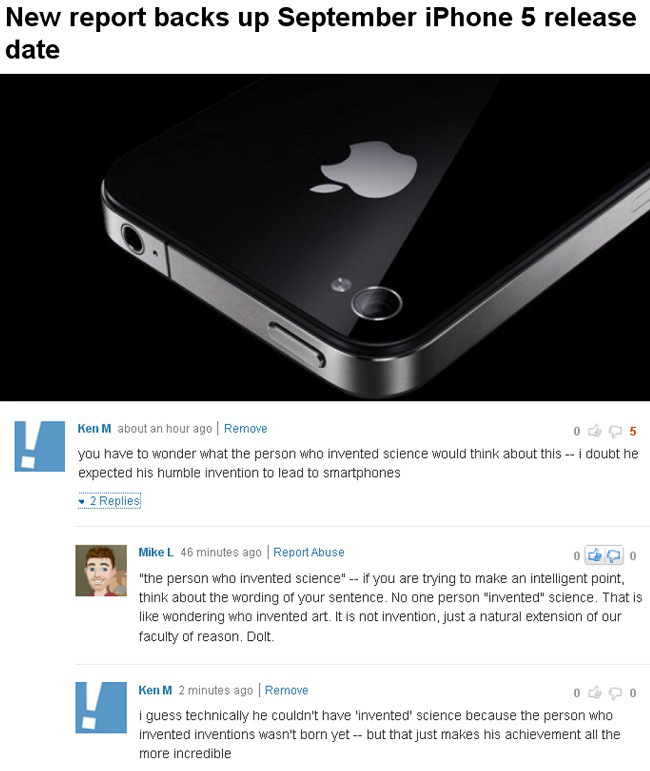 ken m on the pope kissing - New report backs up September iPhone 5 release date Ken M about an hour ago Remove you have to wonder what the person who invented science would think about this i doubt he expected his humble invention to lead to smartphones 2