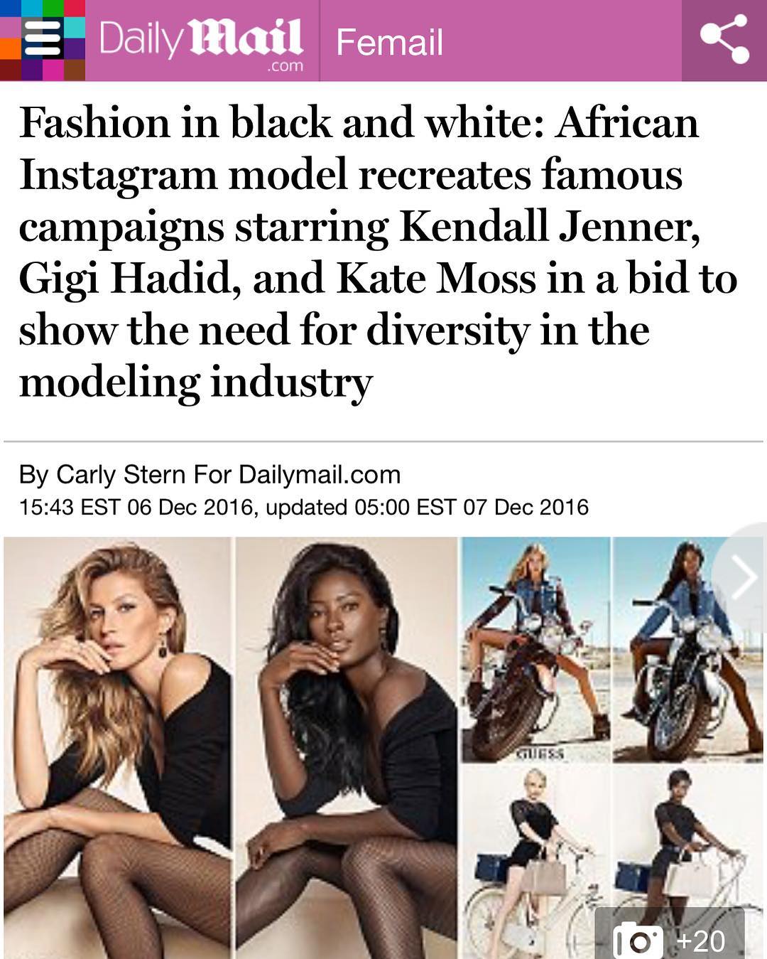 Stunning Liberian Model Recreates Famous Fashion Ads to Encourage