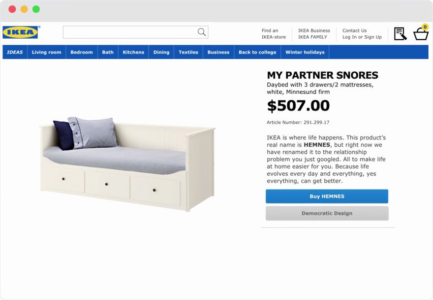 IKEA Names Its Products After Their Searches