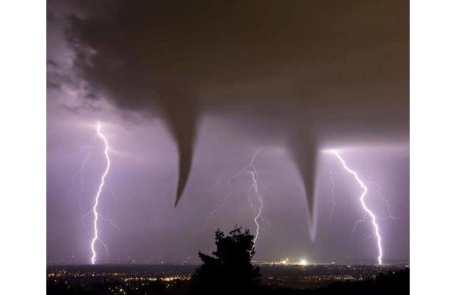 Tornadoes and lightening in Kansas