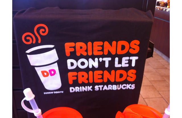 Dunkin' Donuts anti-Starbucks advert in Michigan