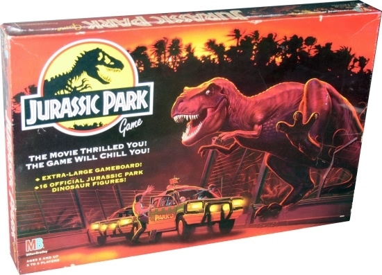 Jurassic Park Pance The Movie Thrilled You! The Game Will Chill You! ExtraLarge Gameboard! 16 Official Jurassic Park 16 Officiaur Figures!