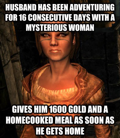 skyrim muiri porn - Husband Has Been Adventuring For 16 Consecutive Days With A Mysterious Woman Gives Him 1600 Gold And A Homecooked Meal As Soon As He Gets Home