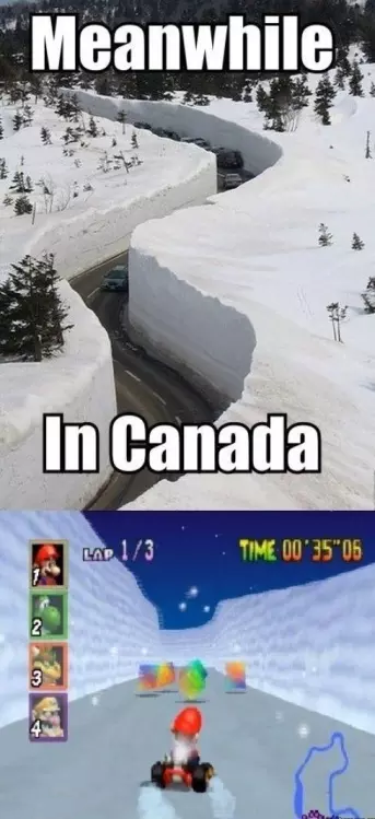 meanwhile in canada snow