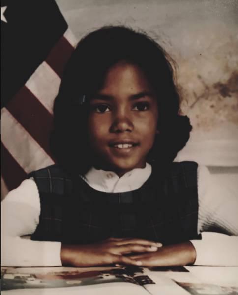 Halle Berry in school.