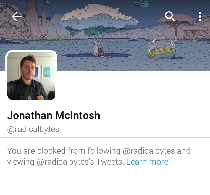 This SJW couldn't take a joke and blocked the roaster. Guess the roast was too much for this individual. Jonathan forgot the first rule of the Internet- don't roast if you can't handle the backfire.