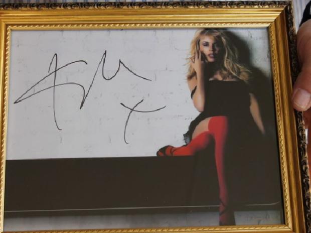 Kylie Minogue's autograph.