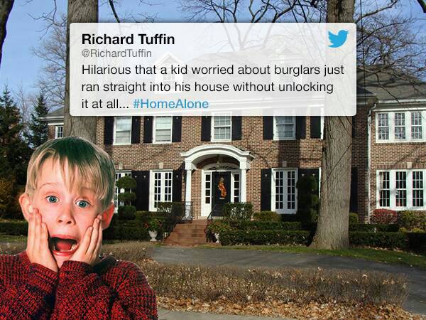 home alone house - Richard Tuffin Tuffin Hilarious that a kid worried about burglars just ran straight into his house without unlocking it at all... Alone Hell Eer