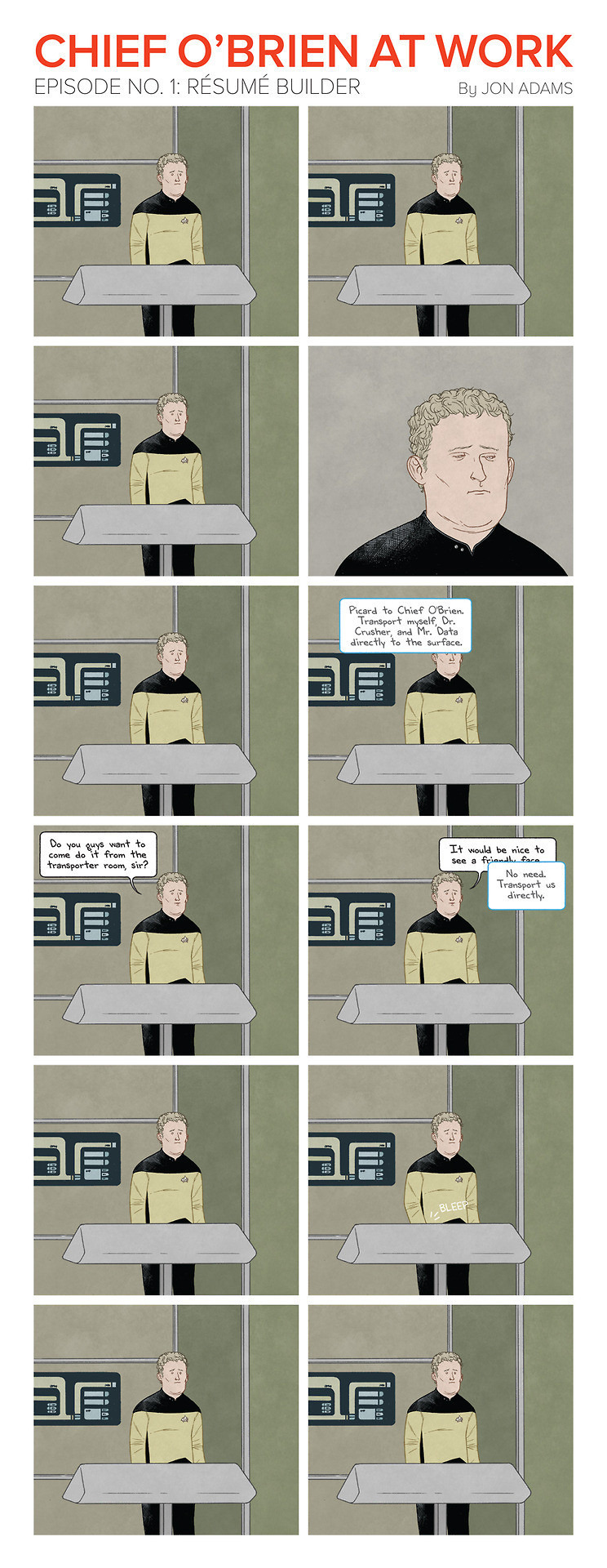Star Trek Fanfic Comic About Chief O'Brien Hits The Spot
