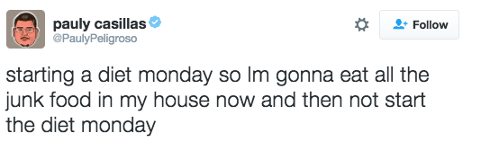 diet jack maynard racist and homophobic tweets - pauly casillas Pauly Peligroso starting a diet monday so Im gonna eat all the junk food in my house now and then not start the diet monday