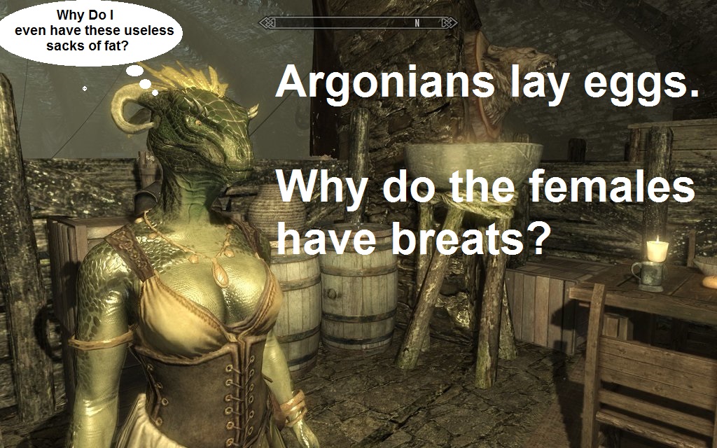 do argonians have breasts - Why Dol even have these useless sacks of fat? Argonians lay eggs. Why do the females have breats? 2006