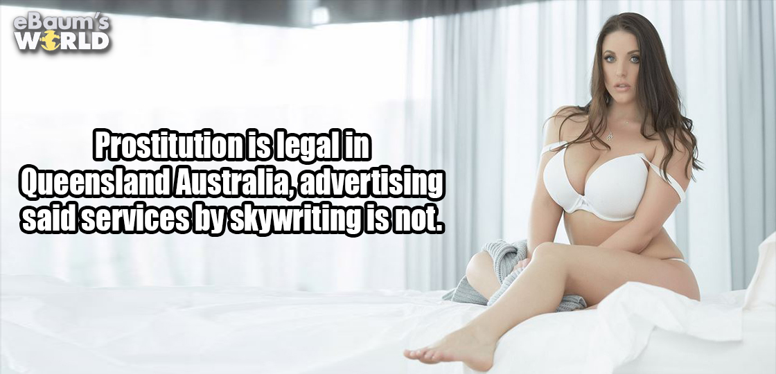 pop icon - eBaum's Wtrld Prostitution is legal in Queensland Australia, advertising said services by skywriting is not.