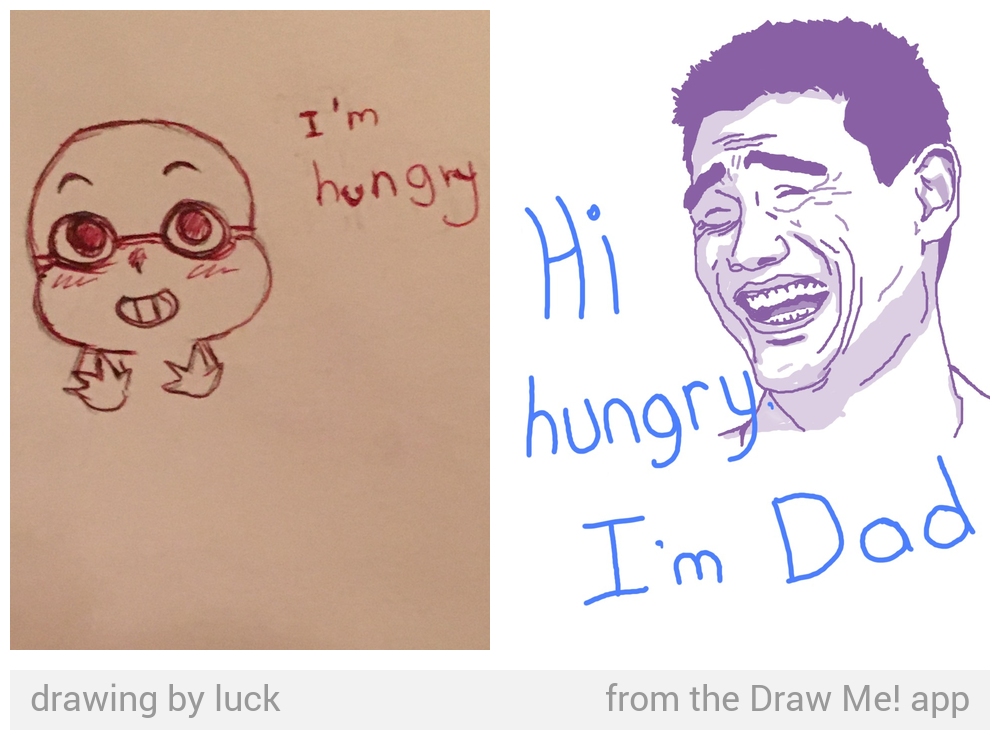 yao ming meme - I'm hungry hungry I'm Dad drawing by luck from the Draw Me! app