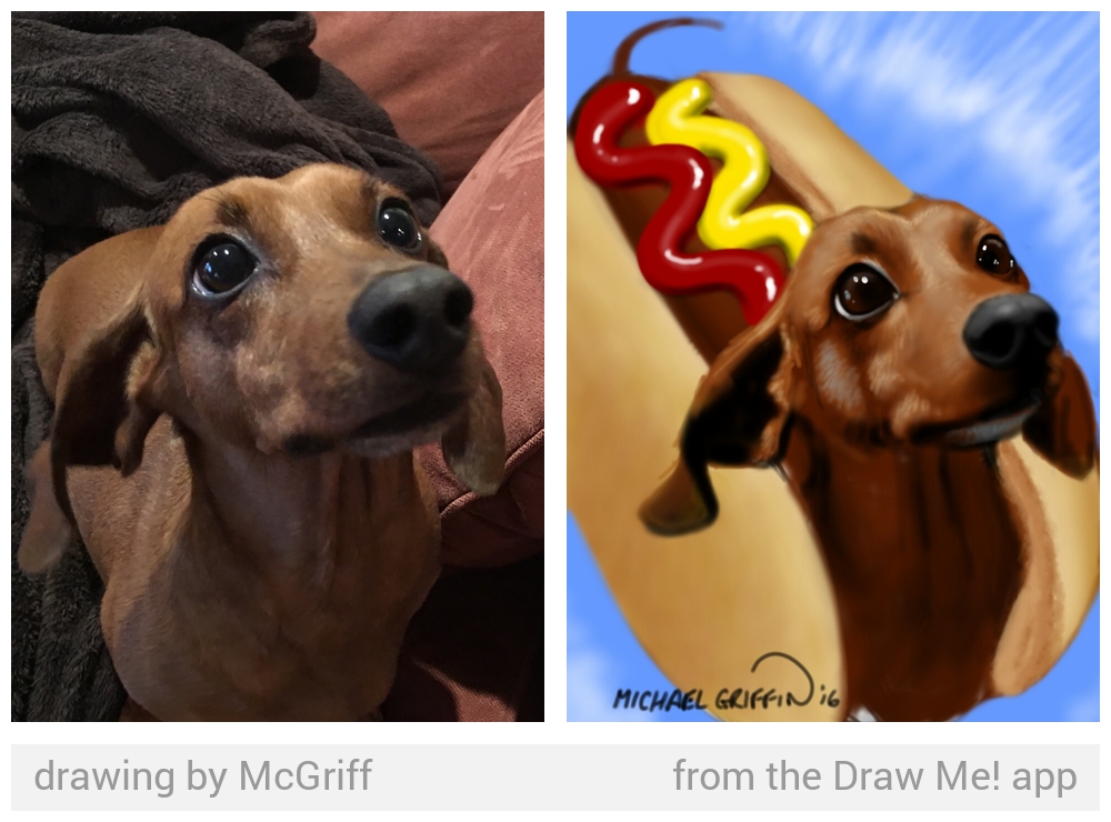 dachshund - Michael Griffin is drawing by McGriff from the Draw Me! app