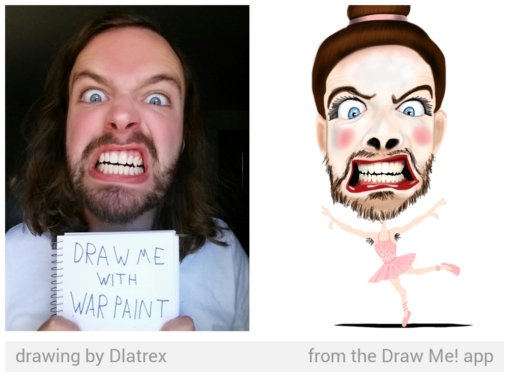 smile - Draw Me With War Paint drawing by Dlatrex from the Draw Me! app