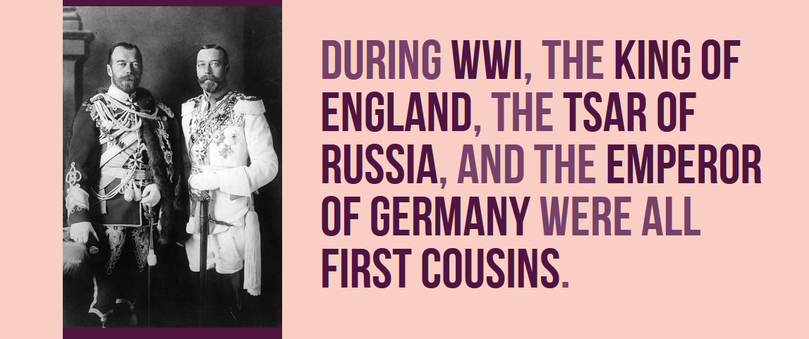 poster - During Wwi, The King Of England, The Tsar Of Russia, And The Emperor Of Germany Were All First Cousins.