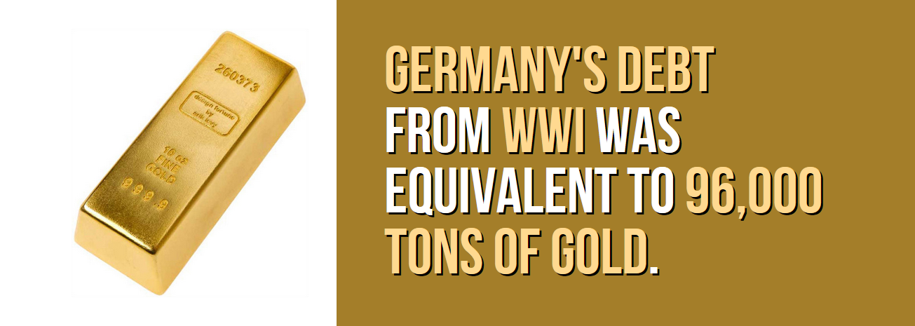 gold bar - 26037 S06E Fine Germany'S Debt From Wwi Was Equivalent To 96,000 Tons Of Gold.