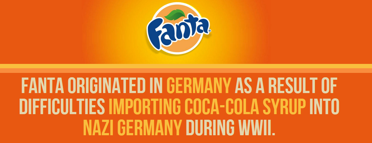 fanta - fanta Fanta Originated In Germany As A Result Of Difficulties Importing CocaCola Syrup Into Nazi Germany During Wwii.